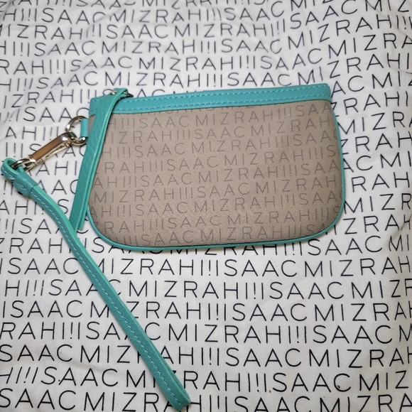 isaac mizrahi leather hobo bag with wristlet - Picture 2 of 9